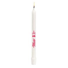 Chi Rho Baptismal Taper Candle, Sacramental for Baptism, 7/8" Dia x 12" H