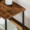 HOOBRO Side Table with Charging Station, Set of 2 End