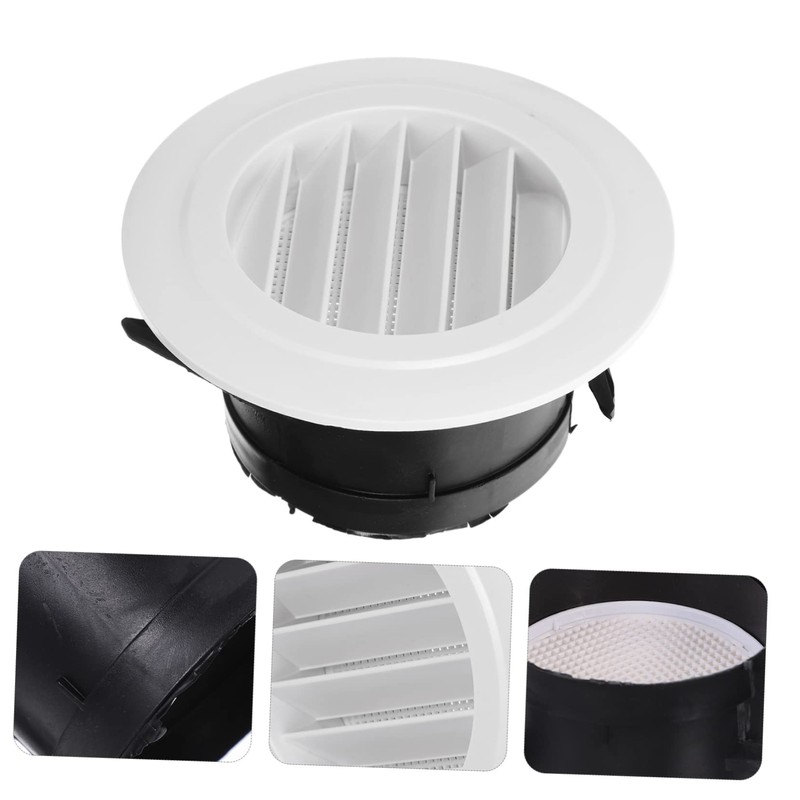 TEHAUX Round Air Conditioner Vent Cover Adjustable Soffit Air Exhaust