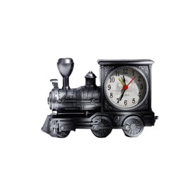 Abaodam wake- up clock train models bedside alarm clock retro alarm clock bedroom alarm clock miniature vehicle Metal Alarm Clock metal models Funny Clock student vintage decorate