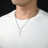 WINFY Football Cross Necklace for Boys Men Inspirational Christian Bible