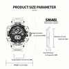 Gosasa Men's Digital Analog Watches Military Sports Outdoor Waterproof Wrist