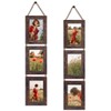 QUTREY 4x6 Collage Picture Frames, 6 Openings Vertical Hanging Photo