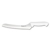 Dynamic Pro-Grip, Santoprene, Softgrip, 9" Bread, Offset Knife, White, large