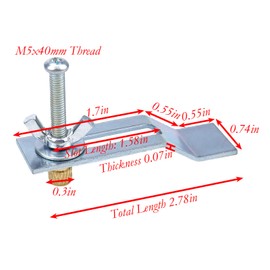 FarBoat 12pcs Sink Mounting Clips Fasteners Undermount Support Brackets for Kitchen Bathroom Sink (2.78-Inch Z-Type)