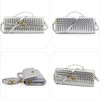 Woven Clutch Purses for Women Evening Bag Handmade Leather Shoulder