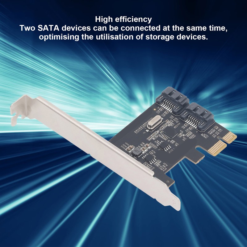 PCI E to SATA Adapter Card 2 Port 6Gbps PCIE3.1x1