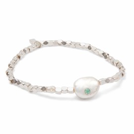 Scout Curated Wears - Pearl Affirmation Bracelet - Courage/Silver