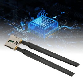 Elprico Elprico WiFi 6 Dualband-Wireless-Karte mit 2 Antennen, 2,4 Gbit/s Geschwindigkeit, BT5.1, Kompatibel mit -Motherboards, M.2 CNVI-Protokoll