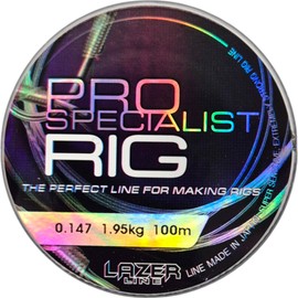 LAZER LINE Monofilament Fishing Line 100 m Diameter 0.147 mm Test 1.95 kg - Transparent Leader Line for Pike Zander Perch Trout Carp Rig - Monofilament Fishing Tendon - Nylon Thread Leader - Fishing