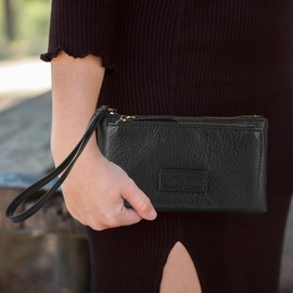 Lois - Clutch - Elegant Wrist Bag for Women, Purse and Handbag Women, black