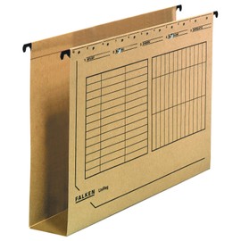Original Falken hanging file UniReg. Made in Germany. Made of recycled cardboard for DIN A4 cardboard bottom 6 cm brown Blue Angel cabinet Authority for loose sheet filing in the office and authority.