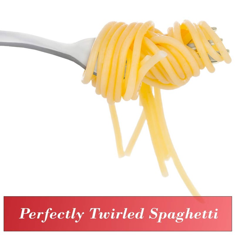 For-Ghetti Forks – 4 Spaghetti Twirling Utensils with Nubs, Stainless