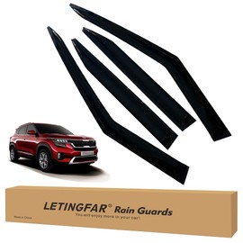 LETINGFAR Window Visors Rain Guards for Kia Seltos 2021 2022 2023 2024 2025 Accessories, Wind Deflectors Vent Shades for Kia Seltos