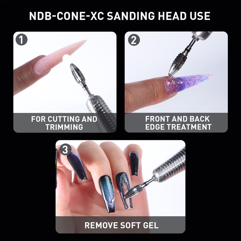 Beautilux Nagelfräser bits, Bohrer für Nägel, 3/32 Zoll Nagel-Bits, Nagelfräser