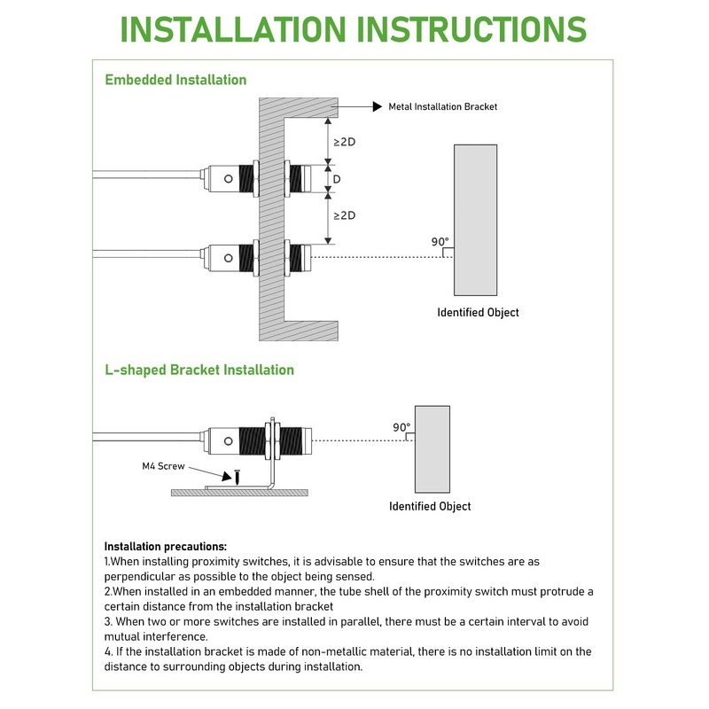 DIHOOL Photoelectric Proximity Sensor, Laser Motion Switch,IP65 Waterproof, Normally Open