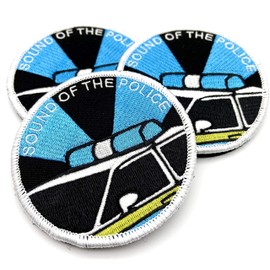 Polizeimemesshop Sound of The Police Textile Patch - Siren - Alarm - Blue Light - Police Siren - Velcro Patch