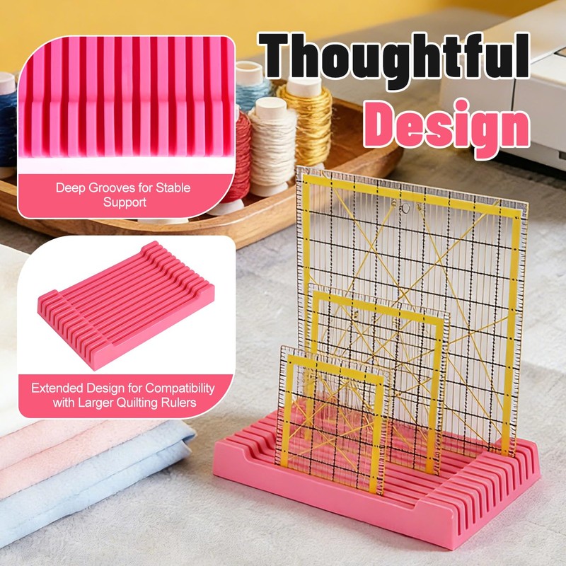 Storage Rack for Quilting Rulers 6“* 10“-12 Slot Ruler Holder