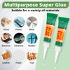 WOUSEDO 48 X 3g Super Glue Clear, Strong Adhesive,Super Glue