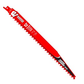 Diablo Amped Demo Demon Carbide Teeth Reciprocating Saw Blade for Pruning and Clean Wood - Carbide Tooth Design - 12" Length, 3 TPI - DS1203CPA