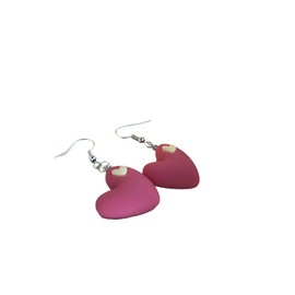 Generic Hot Pink Heart Earrings for Women Trendy,Pink Jewelry Lightweight Earrings Dangling Heart Shaped Earrings For Women Unique Gifts, rose