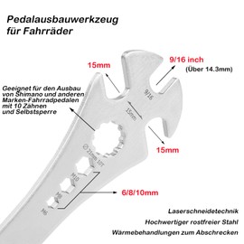 shuokang Tool Pedal Wrench 2024 Upgrade Pedal Wrench with Extra Long Handle
