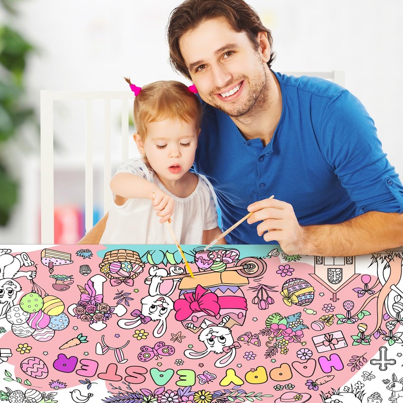 Easter Crafts for Kids Easter Decorations 186*73cm Giant Easter Colouring