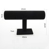 Bocar Black Velvet Bracelet Display Stand Jewelry Bangle T-Bar Display