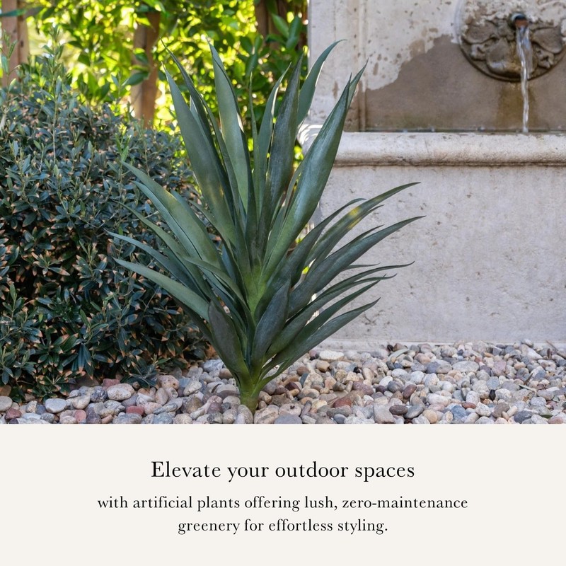 UV Resistant Artificial Indoor/Covered Outdoor Yucca Plant - 27"