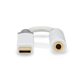 Nedis CCBW65950WT01 USB Adapter | USB 2.0 | USB-C™ Male | 3.5 mm Female | 0.1 m | Round | Gold-Plated | PVC | White | Box