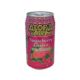 CASE OF 24 - ALOHA MAID 100% ALL NATURAL JUICE DRINK, MAKE IN HAWAII (STRAWBERRY GUAVA)