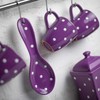 City to Cottage Purple and White Polka Dot Handmade Hand