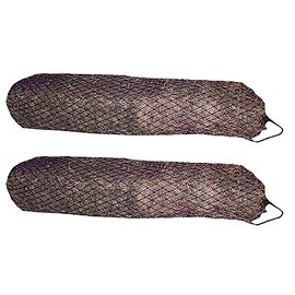 Paris Tack Set of 2 90" Giant Hay Bale Nets with 2" Holes, Fits 1.5 Bales of Hay (90", Dark Purple)