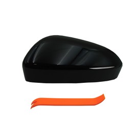 LAUBDGIE Left Driver Side Mirror Cover Skull Cap Compatible with Ford Fusion 2013-2020 Without Turn Signal Pure Black