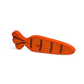 Ancol Just 4 Pets Wooden Carrot Cruncher Chew Toy