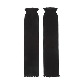 Blue Beam 100% Silk Arm Cover, Leg Warmers, UV Protection, Cooling Protection, Cold Protection, All Seasons, Made in Japan, Black