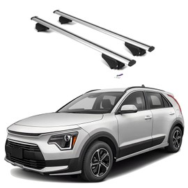 ERKUL Roof Rack Cross Bars for Kia NIRO 2023-2025 | Aluminum Crossbars with Anti Theft Lock for Rooftop | Compatible with Flush Rails - Silver
