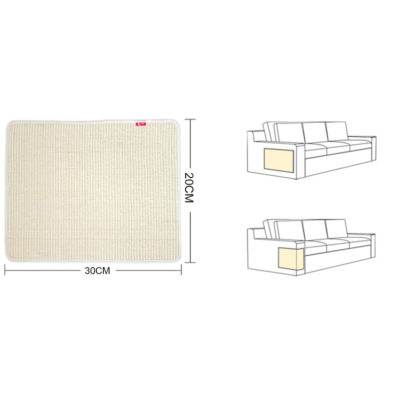 GIBZ Sisal Cat Scratching Mat for Sofa Corner Chair Couch
