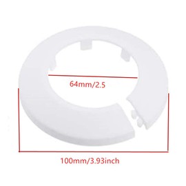 4 PCS Wall Flange outer diameter flange Easy Installation Plastic Radiator Escutcheon Water Pipe Drain Line Cover Collar Wall Pipe Cover Decoration Pipe Collars,Pipe Collar (63mm, White)