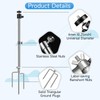 AVMAXCAM Trail Camera Stand Mounts Ground Holder, 3-in-1 Stainless Steels,