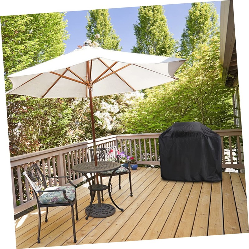 IWOWHERO 150x100x125cm BBQ Grill Cover Outdoor Barbecue Oven Cover Rectangular
