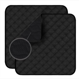 RIQINXIN Absorbent Black Incontinence Chair Pads Quilted Incontinence Seat Protector Pads for Adults Senior Children 21x22in 2pcs