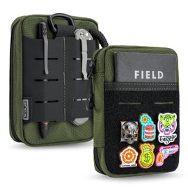 TACTICAL GEEK EDC Compact Waist Pocket Pouch, Men EDC Pouch Organizer, Multi-Purpose Molle Tool Pouch for Multitools, Utility Tool Organizer Bag for Daily Essentials Carry(Block E3.0-GY)