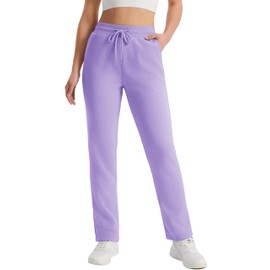 MAGCOMSEN Women's Winter Pants Sherpa Fleece Pants Outdoor Thermal Sweatpants for Women Cold Weather Snow Taro Purple, XL