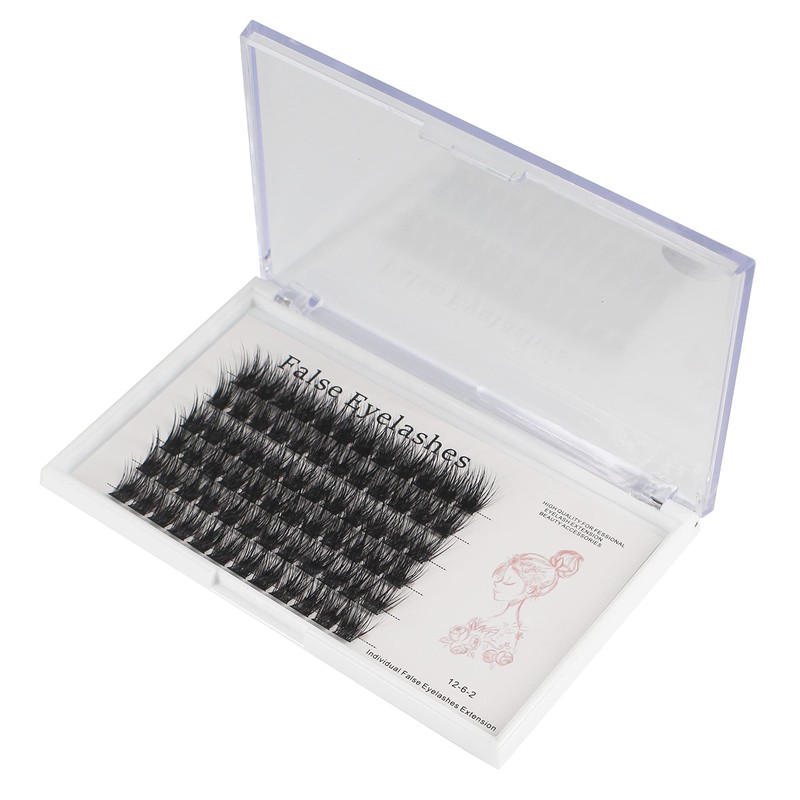 Bodermincer 72pcs 3D Effect Glue Bonded Mink Super Cluster Eyelash