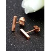 Mudder 4 Pairs Stud Earrings Stainless Steel Line Stick Stud