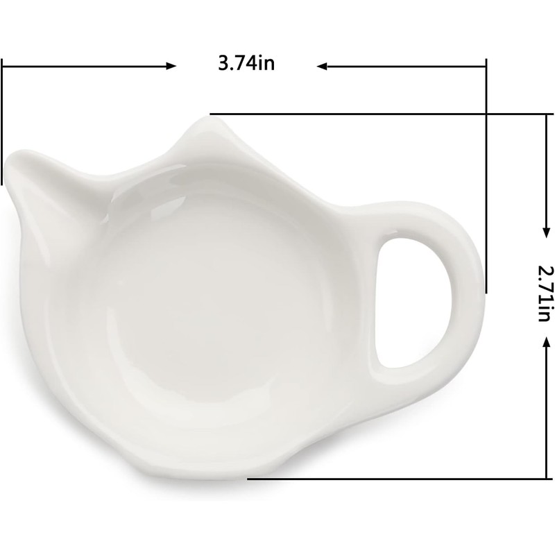 forkmannie Tea Bag Holder for Used Tea Bag Teapot Shaped