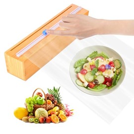 Plastic Wrap Dispenser with Cutter for Aluminum Foil, Plastic Wrap and Wax Paper, Fits 12" Roll（Plus）