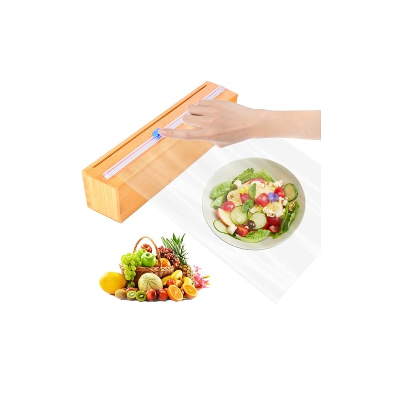 Plastic Wrap Dispenser with Cutter for Aluminum Foil, Plastic Wrap