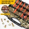 1000PCS Grade 8 Bolt Assortment Kit, Heavy Duty Bolts and